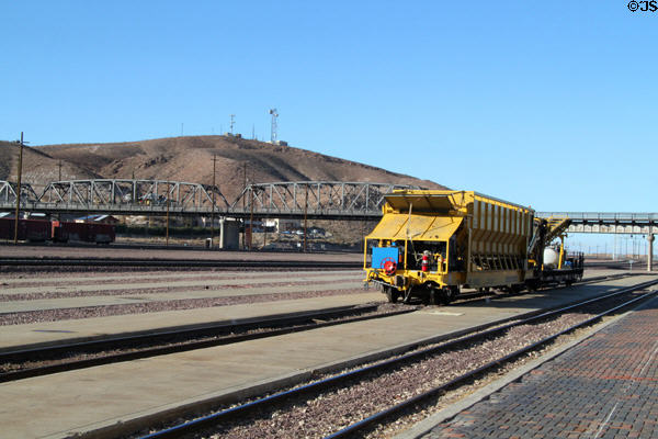 Rail yards at Barstow with girder bridge. Barstow, CA.