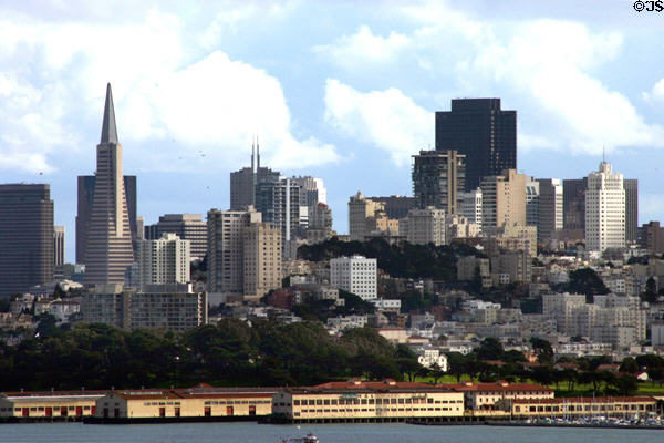 Marina district & Market Street highrises. San Francisco, CA.