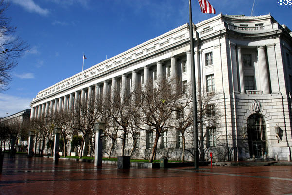 Federal building on United Nations Plaza near Civic Center. San Francisco, CA.
