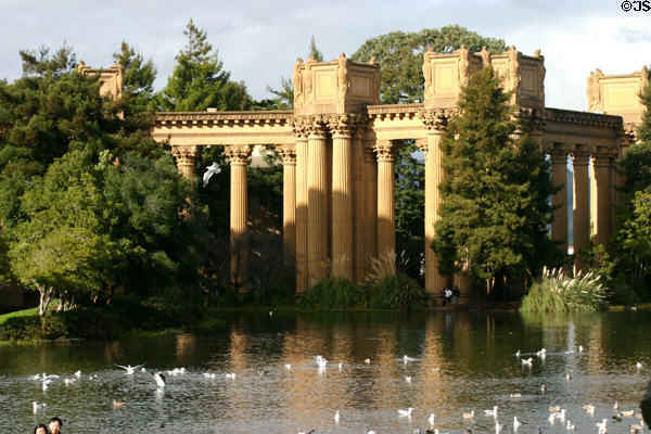 Palace of Fine Arts colonnade. San Francisco, CA.
