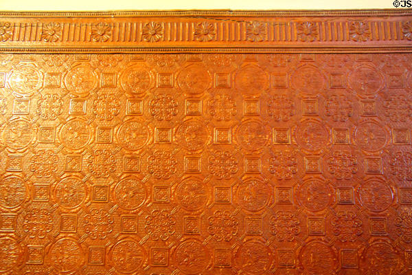 Lincrusta wallpaper at Haas-Lilienthal House. San Francisco, CA.