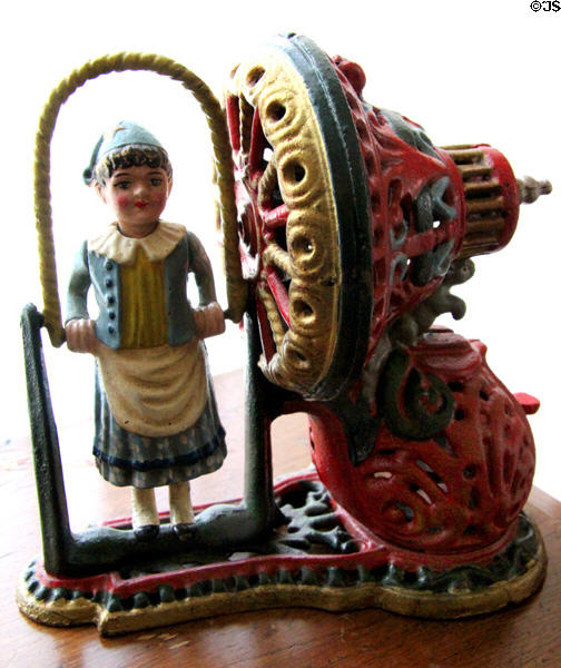 Cast-iron jump rope toy as mechanical coin bank at Haas-Lilienthal House. San Francisco, CA.
