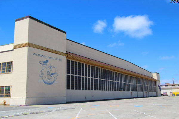 Hanger once used by Pan Am China Clipper ships beside Alameda Naval Air Museum. Alameda, CA.
