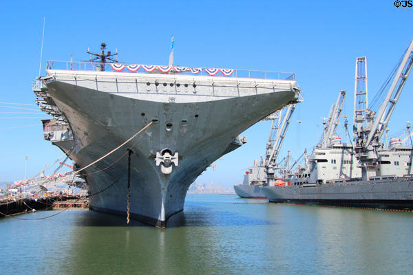 Bow of USS Hornet CV-12. Alameda, CA.