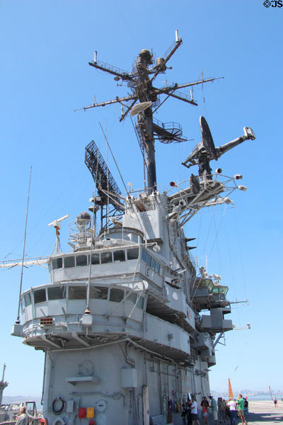 Bridge of USS Hornet CV-12. Alameda, CA.