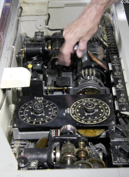 Dead reckoning tracer aboard USS Hornet CV-12. Alameda, CA.