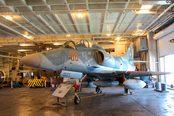 Douglas TA-4J Skyhawk transonic Attack / Trainer (c1968) at USS Hornet. Alameda, CA.