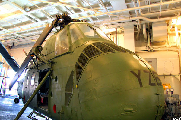UH-34D Seahorse (1957-74) recovery helicopter used for early Mercury space flights by Sikorsky Aircraft at USS Hornet. Alameda, CA.