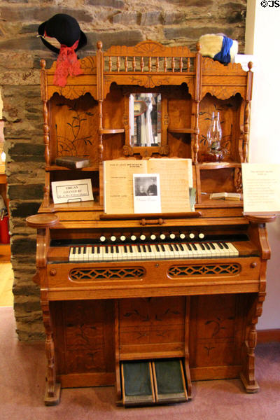East Lake style oak pump organ at Northern Mariposa County Museum. Coulterville, CA.