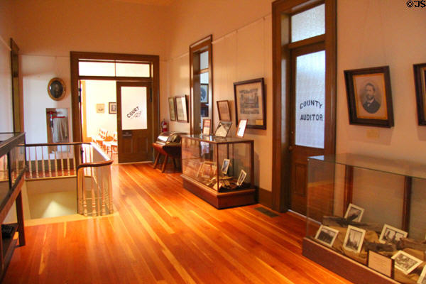 Upper level hallway at Calaveras County Downtown Museum. San Andreas, CA.