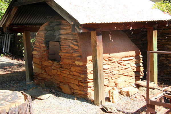 Historic outdoor oven in jail yard at Calaveras County Downtown Museum. San Andreas, CA.