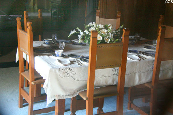 Dining room of Cottage at Empire Mine State Historic Park. Grass Valley, CA.