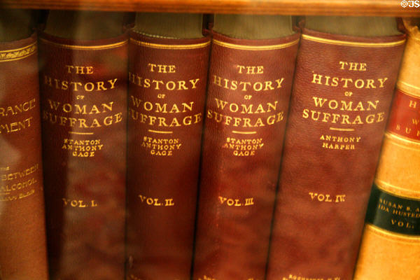 History of Woman Suffrage series by Stanton Anthony Gage at Bidwell Mansion house museum. Chico, CA.