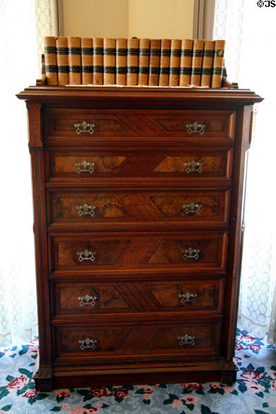 Chest of drawers at Bidwell Mansion house museum. Chico, CA.