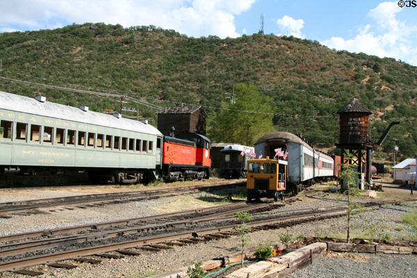 Railway rolling stock at Montague Depot Museum. Montague, CA.