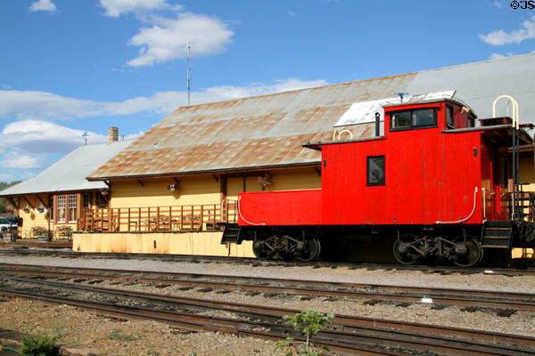 Montague Depot & caboose. Montague, CA.