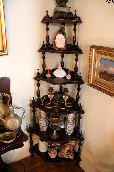 Corner hutch with collectables at Pardee Home Museum. Oakland, CA.