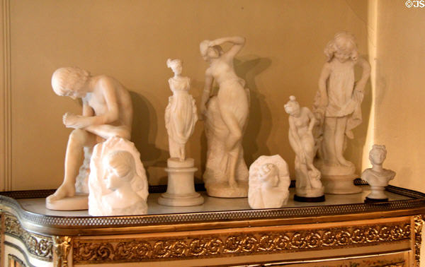 Marble & ceramic statuettes at Pardee Home Museum. Oakland, CA.