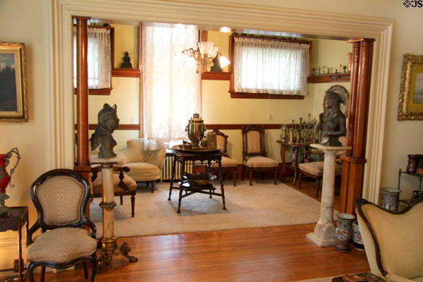 Portal from main parlor to candlestick parlor at Pardee Home Museum. Oakland, CA.