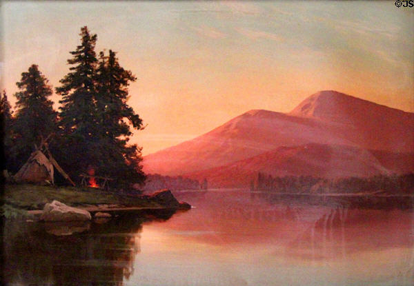 Painting of California mountain scene at Pardee Home Museum. Oakland, CA.