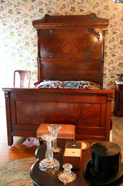 Antique bedstead at Pardee Home Museum. Oakland, CA.