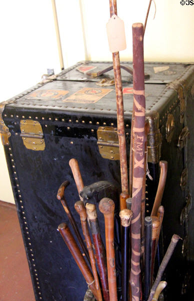Walking sticks from around the world at Pardee Home Museum. Oakland, CA.