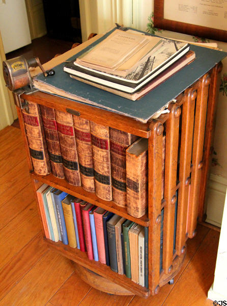 Rotary bookcase at Pardee Home Museum. Oakland, CA.