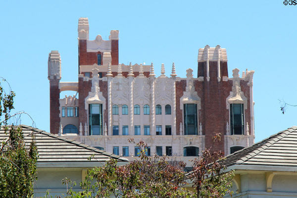 Bellevue-Staten Building (1929). Oakland, CA. Style: Art Deco & Spanish Colonial. Architect: Herman Carl Bauman. On National Register.