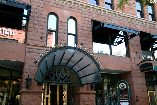 Modern features of Masonic Building added after 1985 fire. Denver, CO.