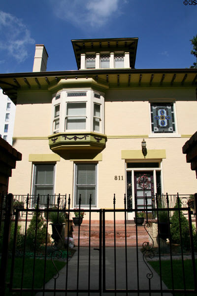 Yellow & green house (811 Pennsylvania St.) in Quality Hill. Denver, CO.
