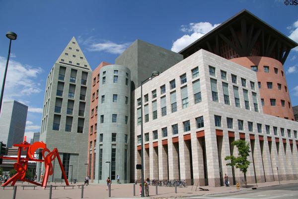 Denver Public Library Addition (1995) (10 West 14th Ave.). Denver, CO. Style: Postmodern. Architect: Michael Graves of Brian Klipp.