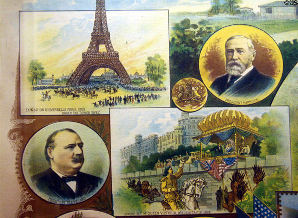 Scene of Cody meeting Queen Victoria & appearing at Eiffel Tower at Buffalo Bill Museum. Lookout Mountain, CO.