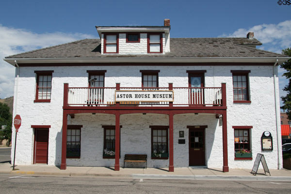Astor House Museum (1867) built by Seth Lake came too late to get rooming house business of territorial government which moved to Denver. Golden, CO. On National Register.