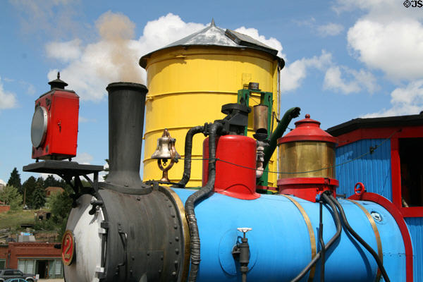 Details of Cripple Creek Railroad steam locomotive #2. Cripple Creek, CO.