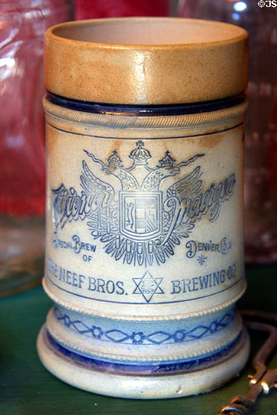 Beer Stein by Neef Bros. Brewing Co. of Denver at Cripple Creek District Museum. Cripple Creek, CO.