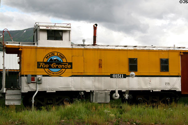 Rio Grande caboose parked at Silverton. Silverton, CO.