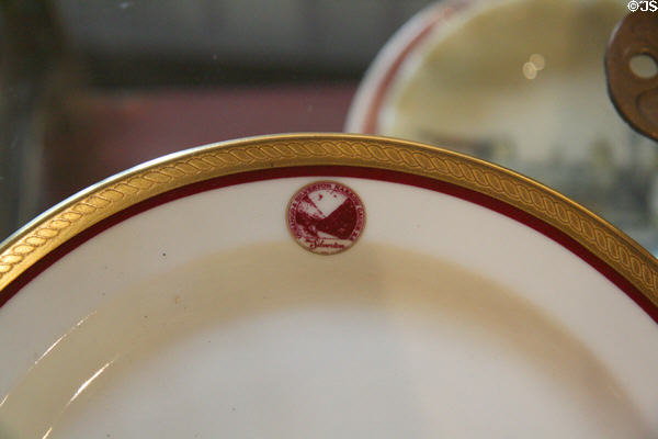 Durango & Silverton Narrow Gauge RR Porcelain pattern at D&SRR Museum. Durango, CO.