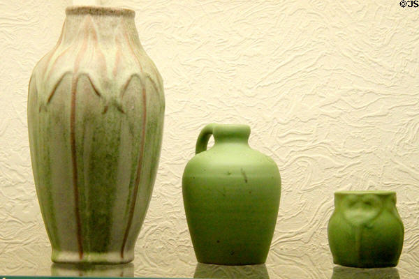 Ceramic vases by Van Briggle Pottery at Colorado Springs Pioneers Museum. Colorado Springs, CO.