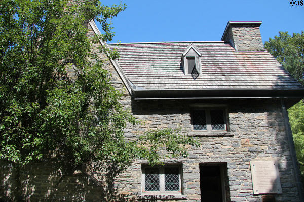 Stonework details of Henry Whitfield State Museum. Guilford, CT.