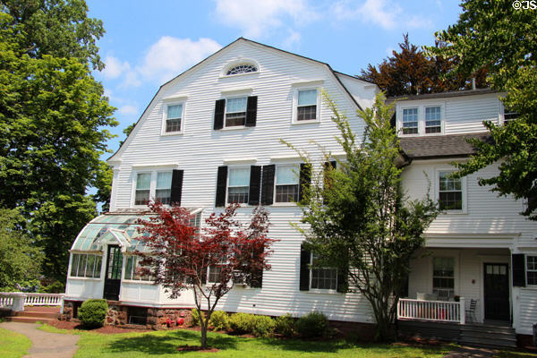 Mansion with sunroom & hipped roof (33 Main St.). Farmington, CT.