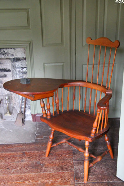 Richard Hale's writing desk (18thC) at Nathan Hale Homestead Museum. Coventry, CT.