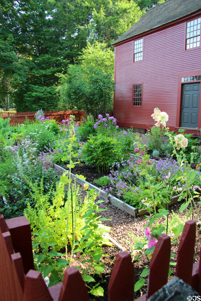 Garden at Noah Webster House. West Hartford, CT.