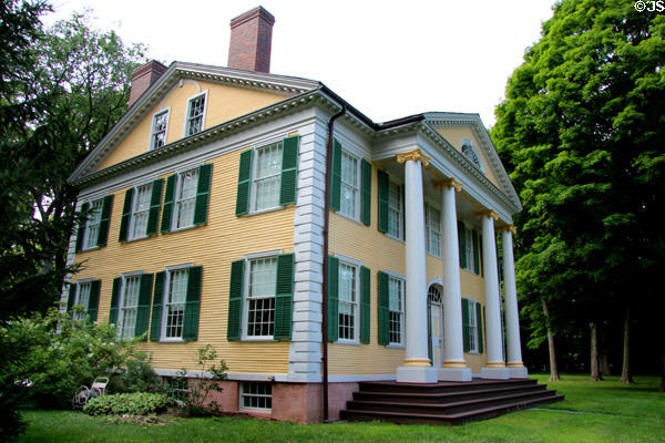 Neoclassical house once run by Miss Florence as rooming house for American Impressionist artists & now part of Florence Griswold Museum. Old Lyme, CT.