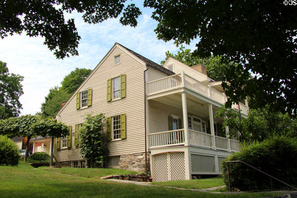Bush Holley House (1730) spared by the British during the American Revolution became an artist colony between 1890 & 1920. Cos Cob, CT.