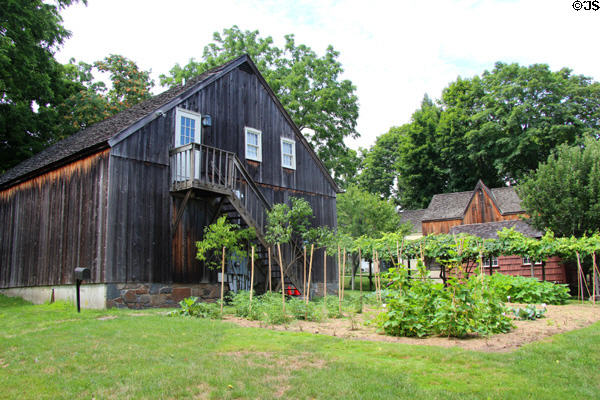 Out buildings behind Bush Holley House. Cos Cob, CT.
