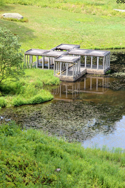 Pond Pavilion (1962) at Philip Johnson Glass House. New Canaan, CT. Architect: Philip Johnson.