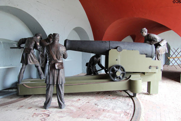 Canon battery recreated at Fort Trumbull State Park. New London, CT.