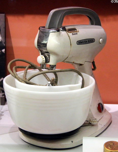 Hamilton Beach Mixer (1938) by Scovill Manuf. Co. of Waterbury, CT at Mattatuck Museum. Waterbury, CT.