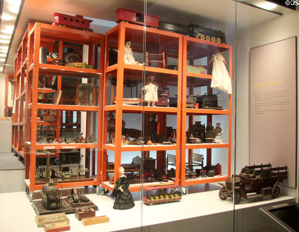 Toy collection at Mattatuck Museum. Waterbury, CT.