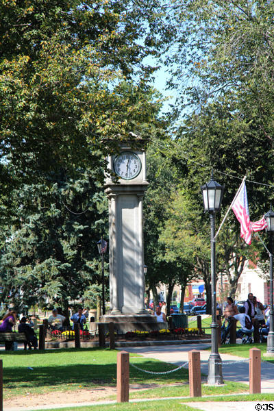 Clock (1915) on Waterbury Green. Waterbury, CT.